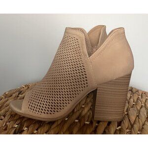 Tan Soda Brand Chunky Heels